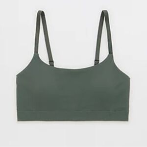 AMERICAN EAGLE Royal Palm Green Superchill Seamless Scoop Bralette